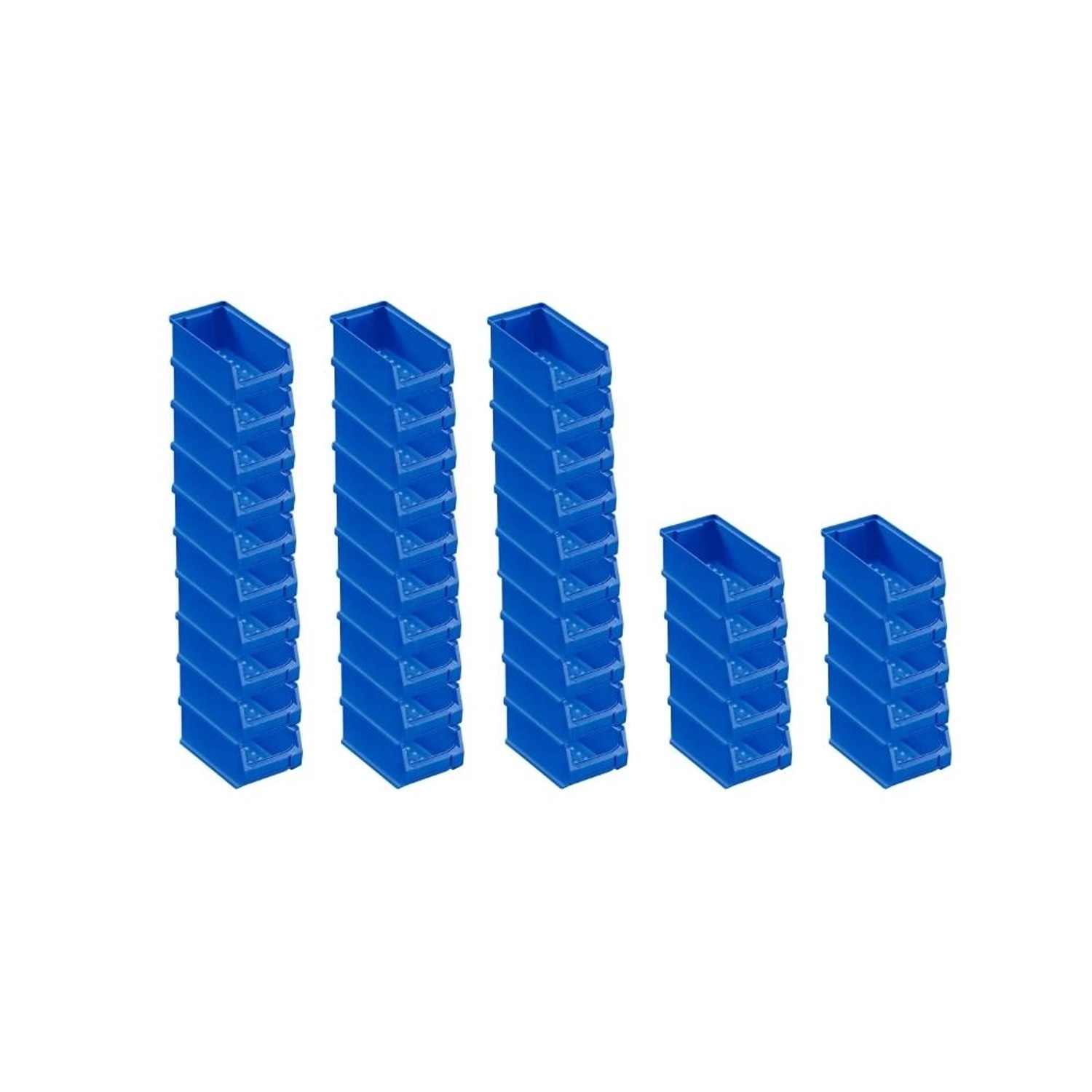 PROREGAL SuperSparSet 40x Blaue Sichtlagerbox 2,0 HxBxT 7,5 x 10 x 17,5 cm günstig online kaufen