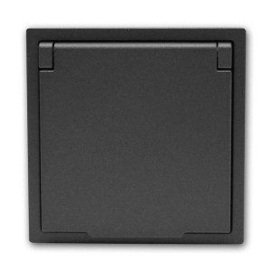 McPower SHALLOW Steckdose IP44 Anthrazit 250V16A mit Rahmen