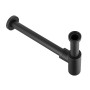 Kronenbach Design Siphon Lima 2.0, rund, schwarz matt, Universalanschluss 1 1/4 Zoll.