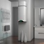 Ariston Warmwasserspeicher Nuos Evo A+ 80 l im Badezimmer, Wandspeicher mit Wärmepumpe.