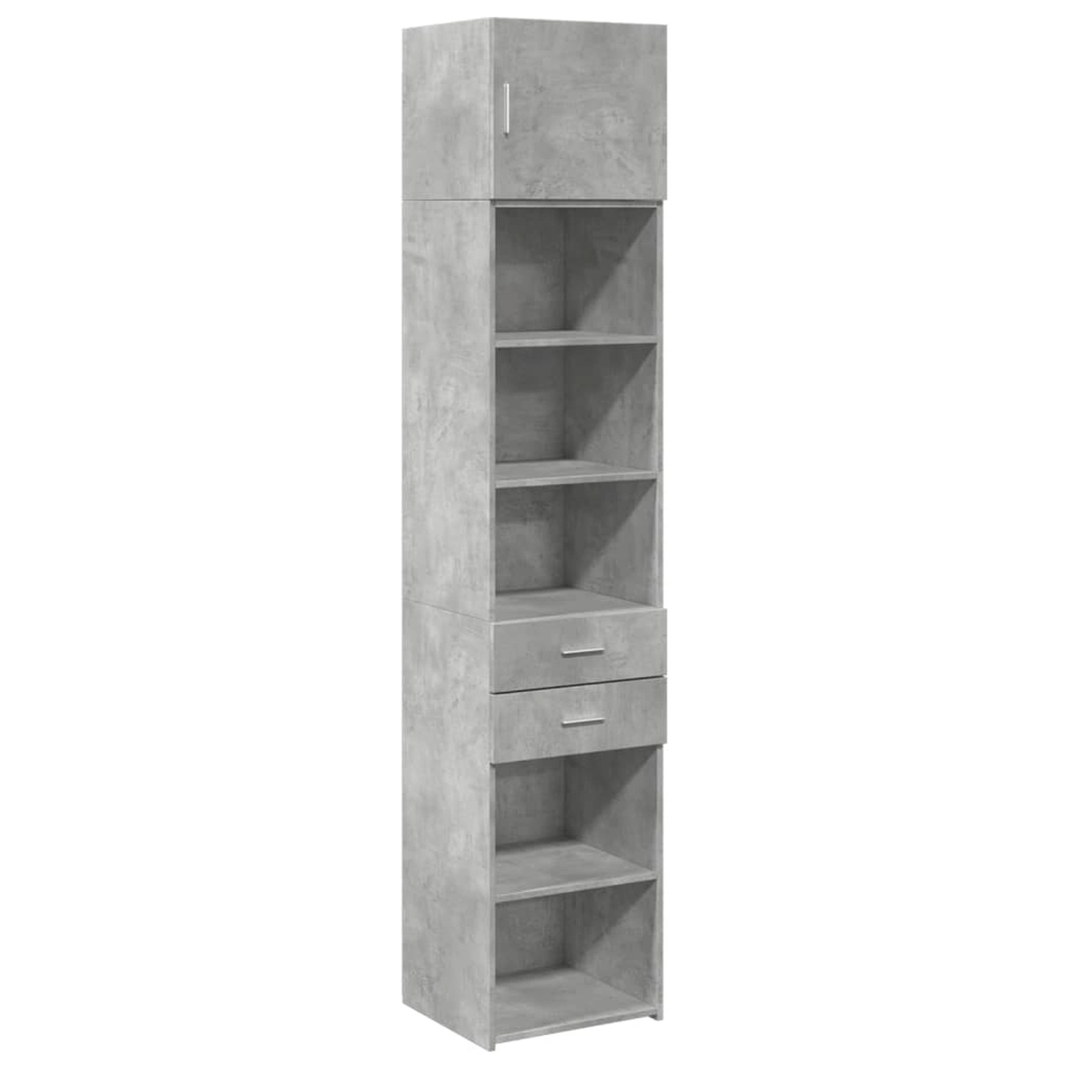 vidaXL Hochschrank Schmal Betongrau 45x42,5x225 cm Holzwerkstoff 3281297 günstig online kaufen