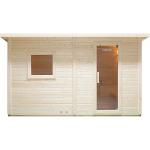 Home Deluxe Saunahaus Talo XL aus Fichte mit Glastür und Fenster