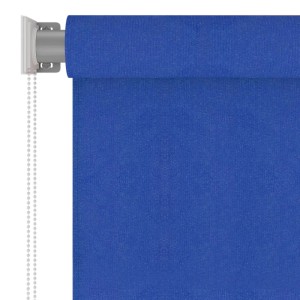 Blaues vidaXL Außenrollo 160x230 cm aus HDPE für Fenster, mit Zugschnur.