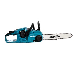 Makita Akku-Kettensäge DUC353Z, 2x18V, Solo, in türkis. Kompakte Motorsäge für Holzarbeiten.