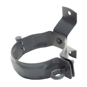 Zambelli Fallrohrschelle DN 80, verzinkt, anthrazit, zur sicheren Befestigung von Dachrinnenfallrohren.