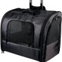 Schwarzer Trixie Trolley Elegance, 45x41x31 cm, für den sicheren Hundetransport mit Teleskopgriff.