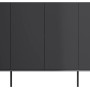 Posseik Sideboard Industrial P, Grafit, mit 4 Türen und Metallfüßen.