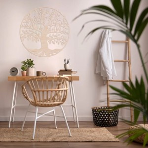 WANDStyle Wanddeko Baum des Lebens aus Holz (Pappel, 30x30cm) als harmonisches Wohnaccessoire.