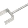 U-förmiger Stützenschuh zum Einbetonieren, 101 mm breit, aus feuerverzinktem Stahl.