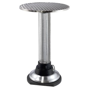 CMI Tischheizstrahler 1,5 kW mit Bewegungssensor aus Edelstahl und Aluminium.