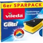Vileda Glitzi Plus Topfreiniger 6er-Pack mit antibakterieller Wirkung, gelb/schwarz.