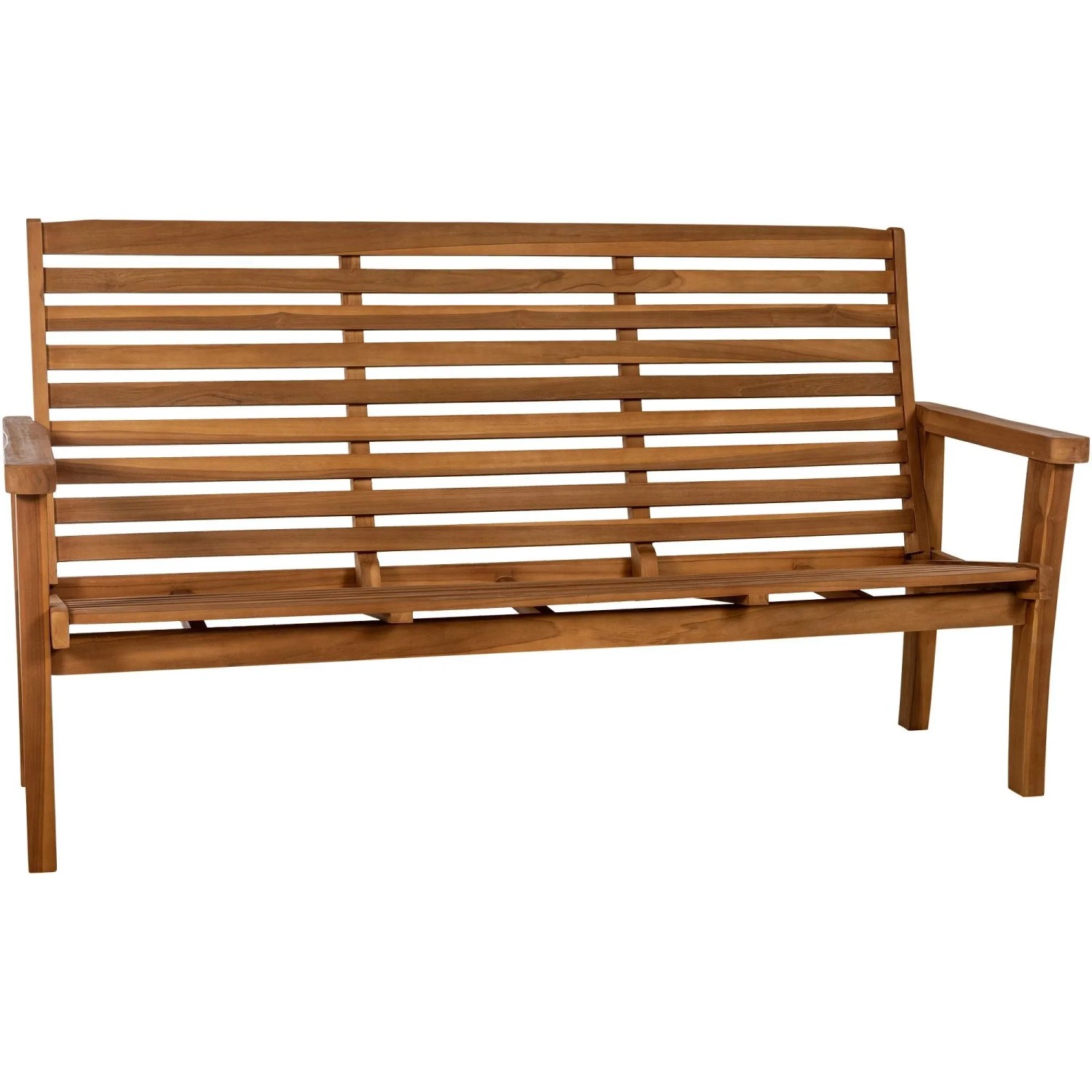 DELUKE Teakbank PETER mit Liegefunktion 200x78x111cm Teakholz Teak Gartenbank Holzbank Outdoor-Bank