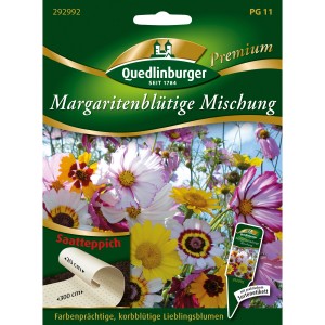Quedlinburger Margaritenblütige Mischung als Saatteppich, farbenfrohe Blumenmischung.