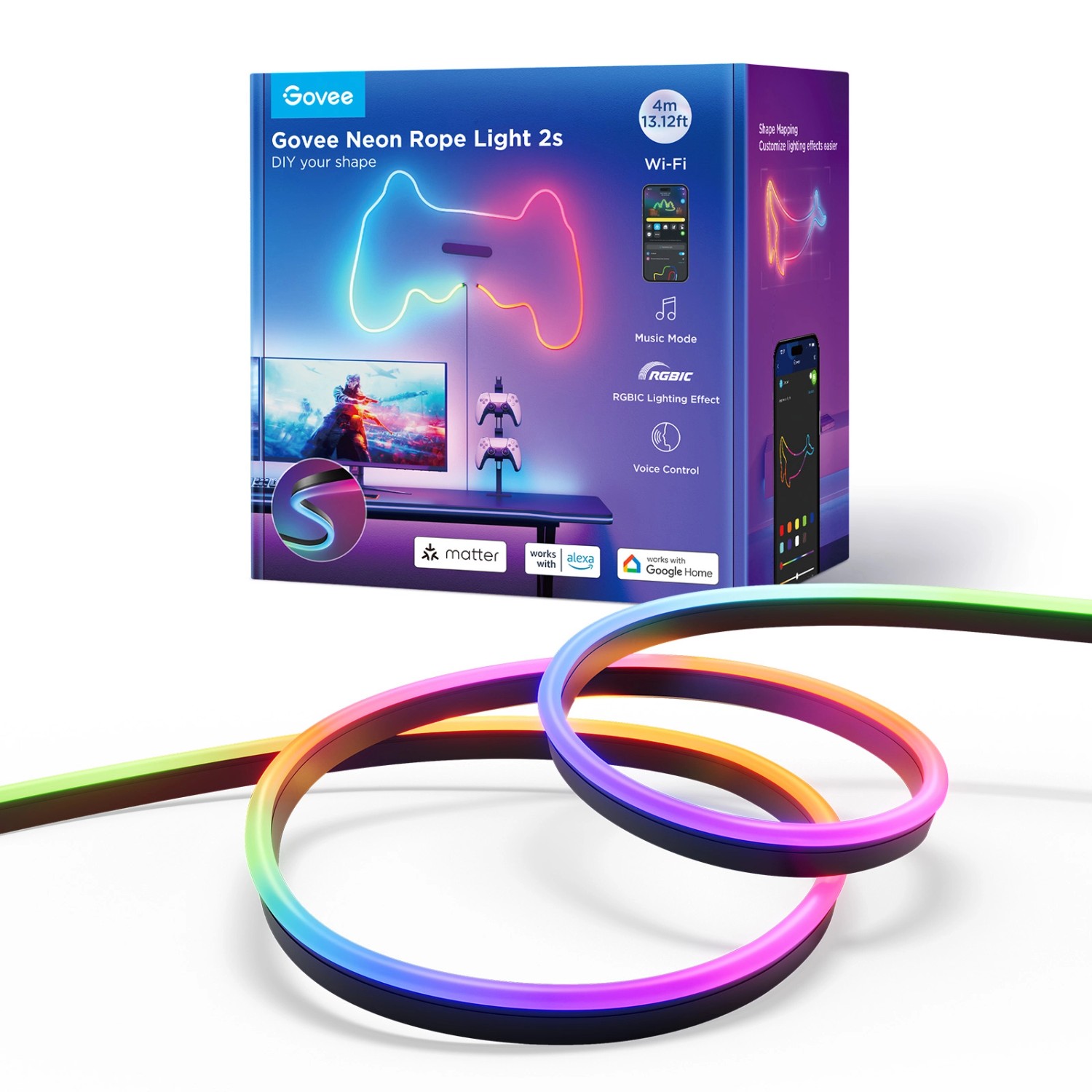 Govee Neonlichtschlauch H61D4-B 2 Schwarz günstig online kaufen