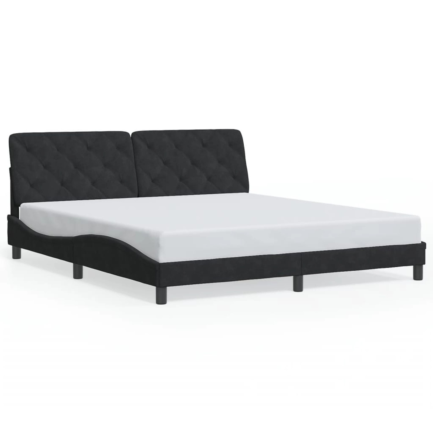 vidaXL Bettgestell ohne Matratze Schwarz 180x200 cm Samt 3207937 günstig online kaufen