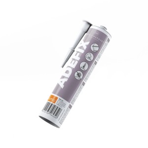 Weiße NOEL & MARQUET NMC ADEFIX Montagekleber-Kartusche 310 ml für Stuckprofile. Acrylkleber für Innenbereich.