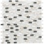 Mosaikfliese Glas & Stein 5th Avenue White Mix Seashell, 28,5x28,5 cm.