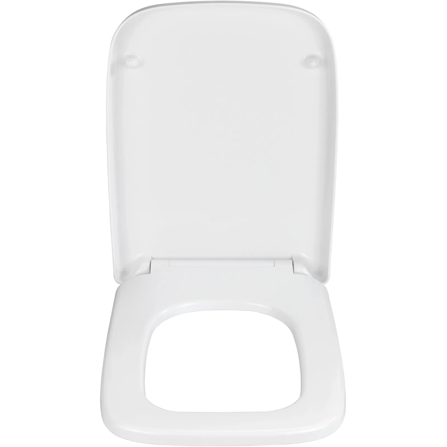 Weißer Wenko WC-Sitz Exclusive für Geberit Renova Nr. 1 Plan, Duroplast mit Absenkautomatik.