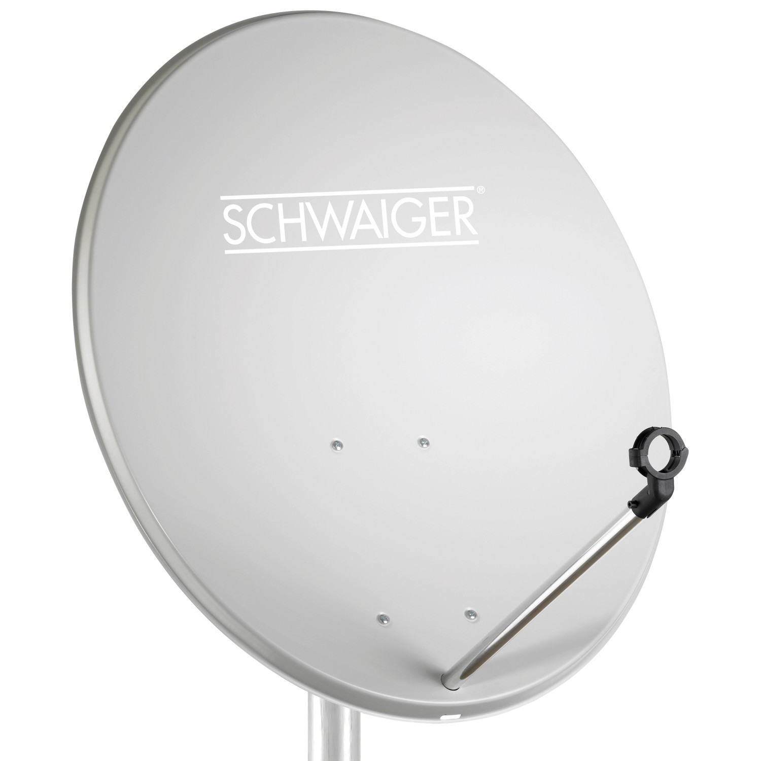 Schwaiger Stahl Satellitenschüssel Parabolantenne Ø 42 cm Lichtgrau