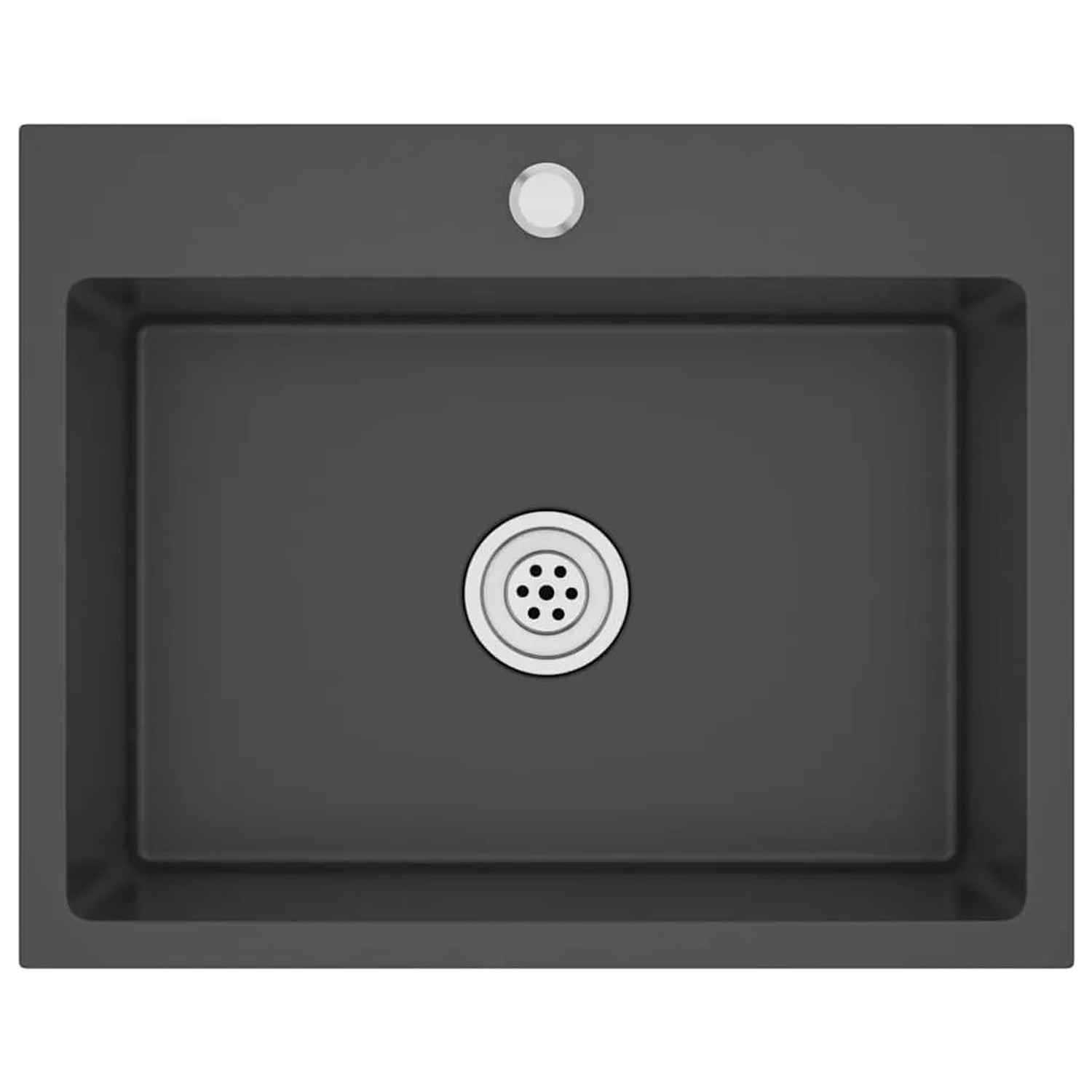 vidaXL Handgemachte Einbauspüle Schwarz Edelstahl 51513