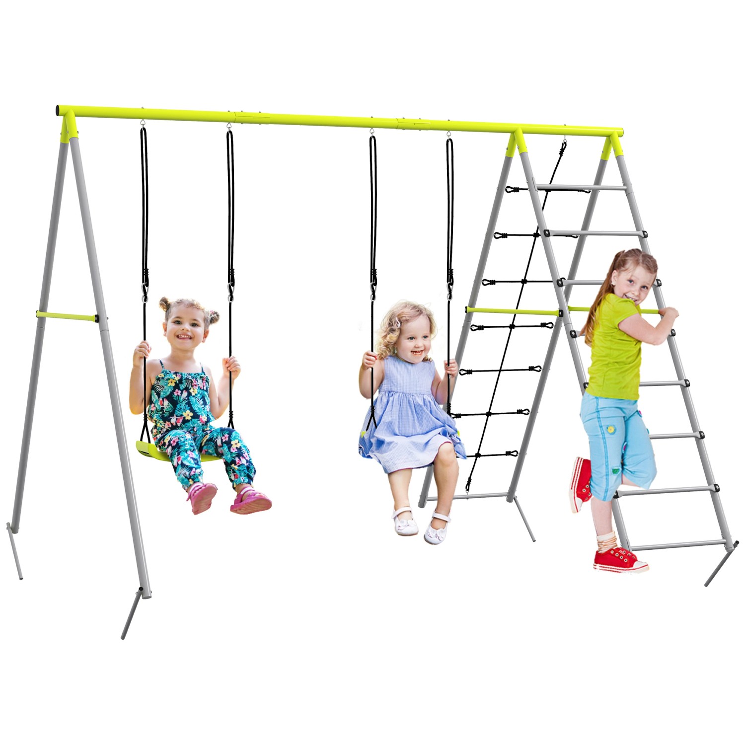 Outsunny Kinderschaukel-Set mit Doppelschaukel günstig online kaufen