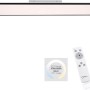 Schwarze LED-Deckenleuchte Flat (119,5x29,5 cm) mit Fernbedienung zur Lichtsteuerung.