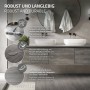 ML-Design Vinylboden Eiche Grau, selbstklebend, im Badezimmer verlegt.