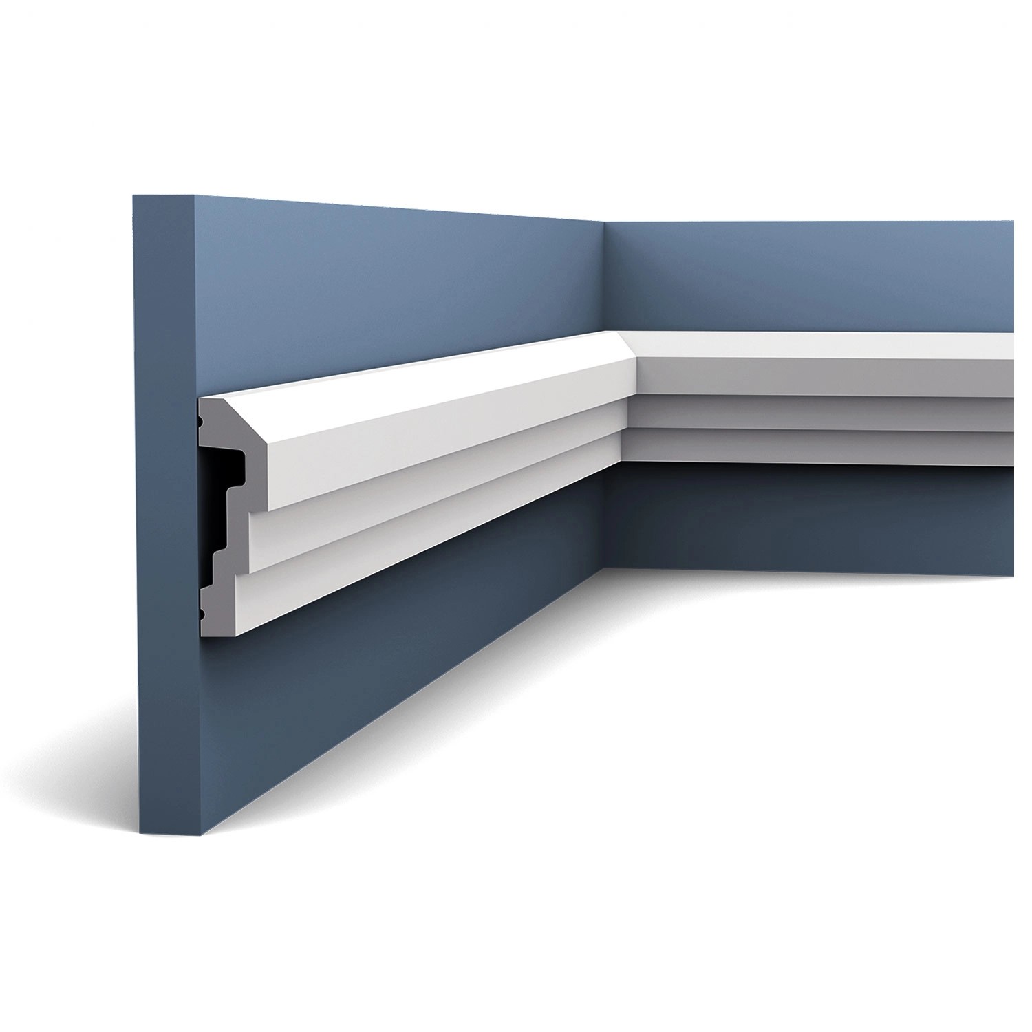 ORAC DECOR P7070 LUXXUS Wandleiste Friesleiste Stuck Leiste Profil Stoßfest 2 m 200 cm x 7,4 cm x 2,2 cm Weiß