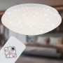 Dimmbare LED Deckenleuchte Moon mit RGB+W und Fernbedienung, 26 cm, weiß.