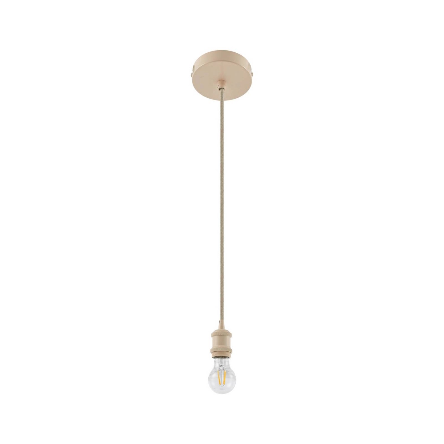 Lindby Pendelleuchte Hattie 10034031 Modern in Creme aus Aluminium 1-flammi günstig online kaufen