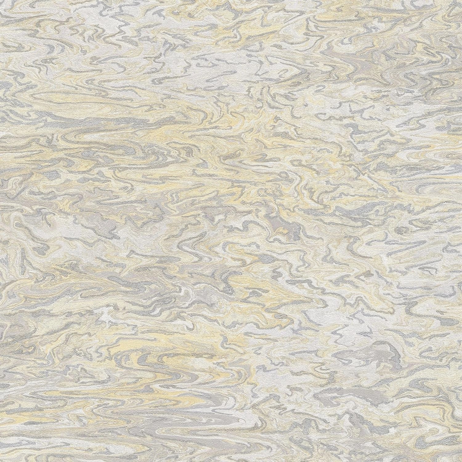 PROFHOME 383582-GU Stein Kacheln Tapete Schimmernd Beige Creme Gold-Gelb 0, günstig online kaufen