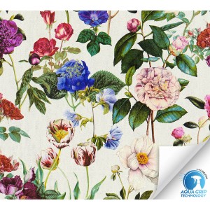 A.S. Création Vliestapete mit floralem Muster in Bunt und Beige für Wandgestaltung.