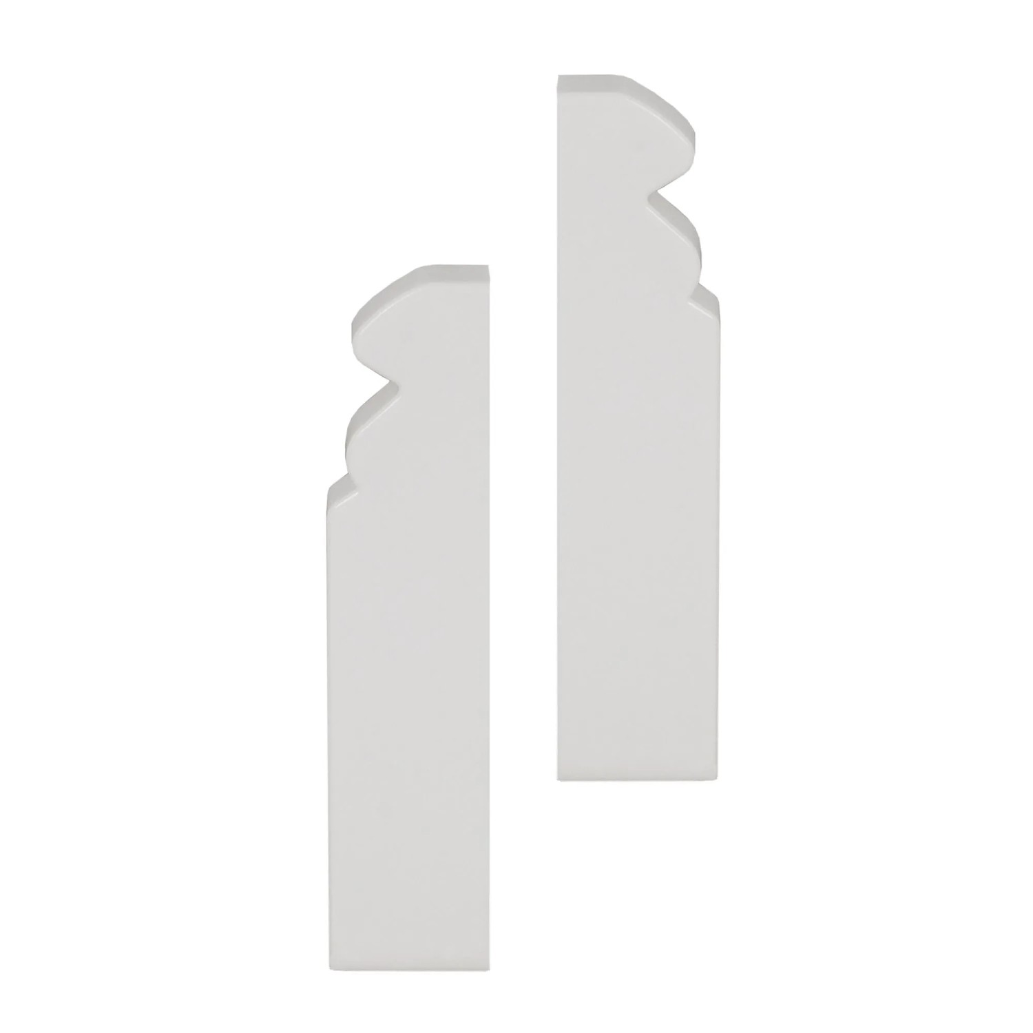 Kosche Außenecken für Kosche Sockelleiste Profi 16 mm x 80 mm Weiß 2 Stück