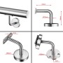 AICA Handlauf Komplettset Edelstahl, 100 cm, Silber, Details zu Halterungen und Maßen.