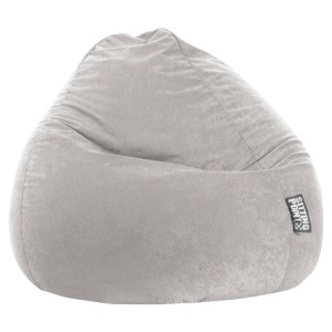 Grauer Sitting Point Sitzsack BeanBag Easy mit 300 l Volumen.