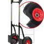 Pro-Bau-Tec Profi-Stapelkarre mit pannensicheren PU-Reifen und klappbarer Ladefläche.