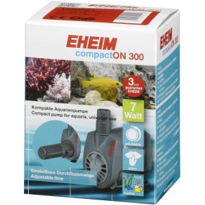 Verpackung der Eheim Aquarium-Pumpe CompactON 300, einer kompakten Pumpe für Aquarien.