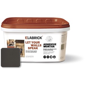 Klebemörtel Anthrazit 5 kg für Elabrick Verblender, gebrauchsfertig im Eimer.