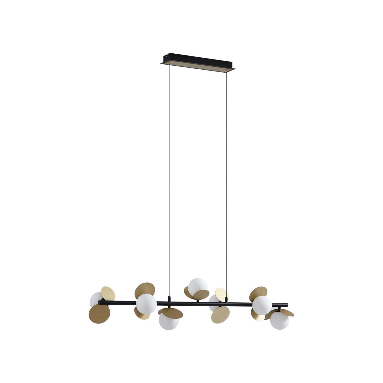 Lucande LED Pallo 10020076 Dimmbar Modern in Schwarz aus Metall 7-flammig W günstig online kaufen