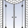 Schulte Runddusche MasterClass mit Drehtüren, 80x80x200 cm, transparente Glasdusche.