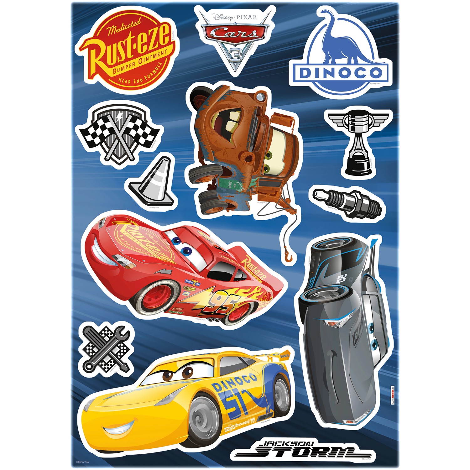 Komar Wandtattoo "Cars3", 50x70 cm (Breite x Höhe), selbstklebendes Wandtat günstig online kaufen