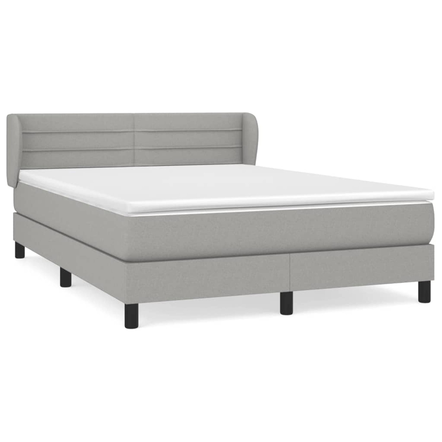 vidaXL Boxspringbett mit Matratze Hellgrau 140x190 cm Stoff1383154 günstig online kaufen