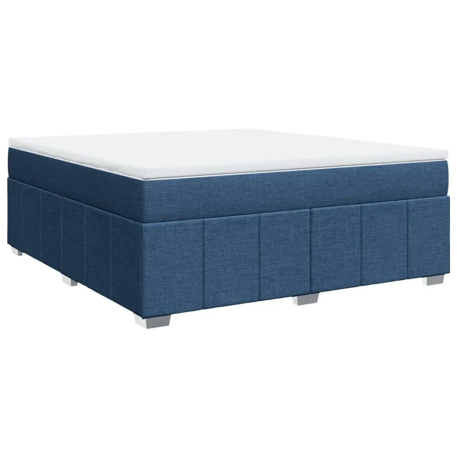 vidaXL Boxspringbett mit Matratze Blau 180x200 cm Stoff 3285497