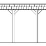Technische Zeichnung: Skan Holz Carport Spreewald, Doppelcarport mit Maßen.
