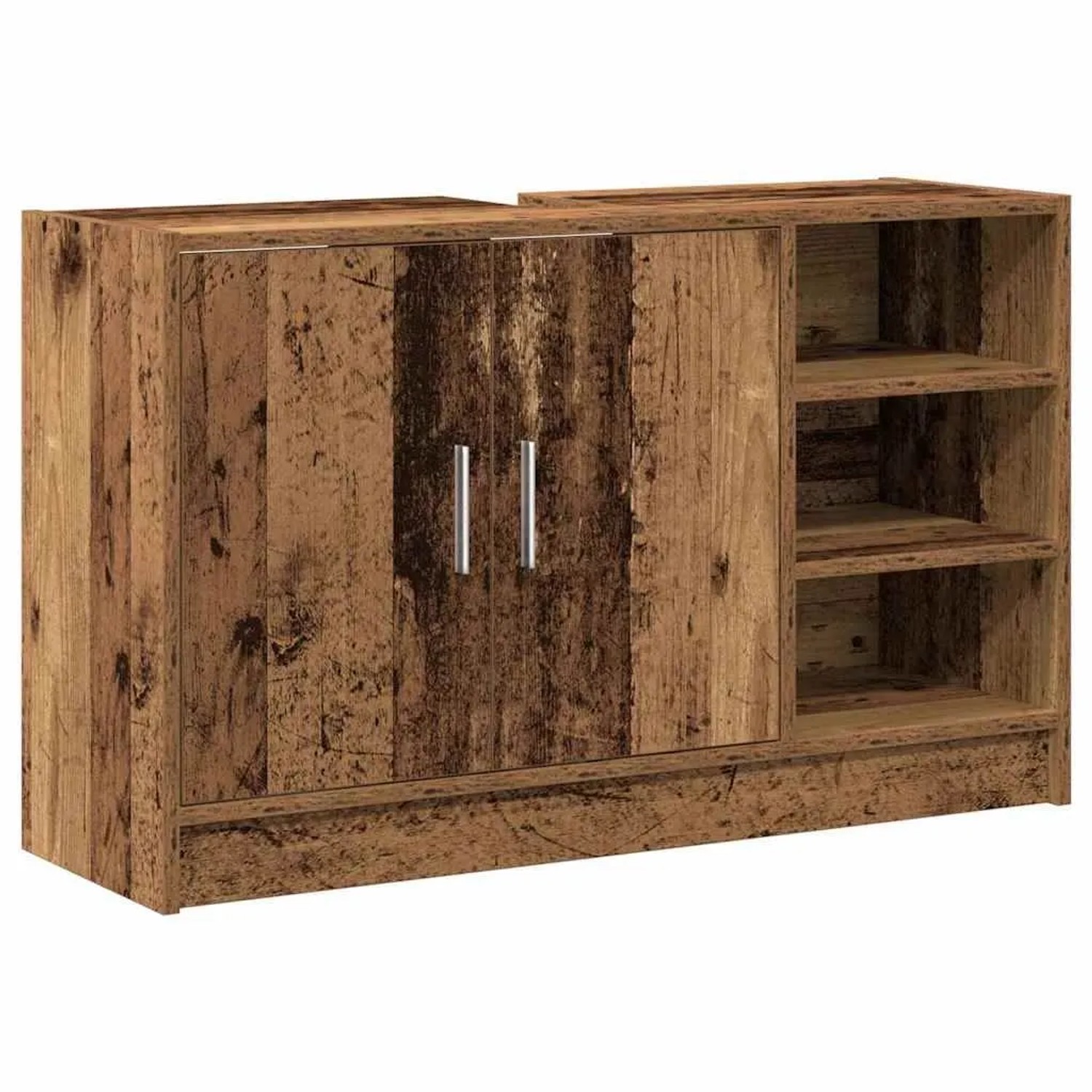 vidaXL Badezimmerschrank mit Tür Altholz 90 x 29 x 55 cm Holzwerkstoff 8692 günstig online kaufen
