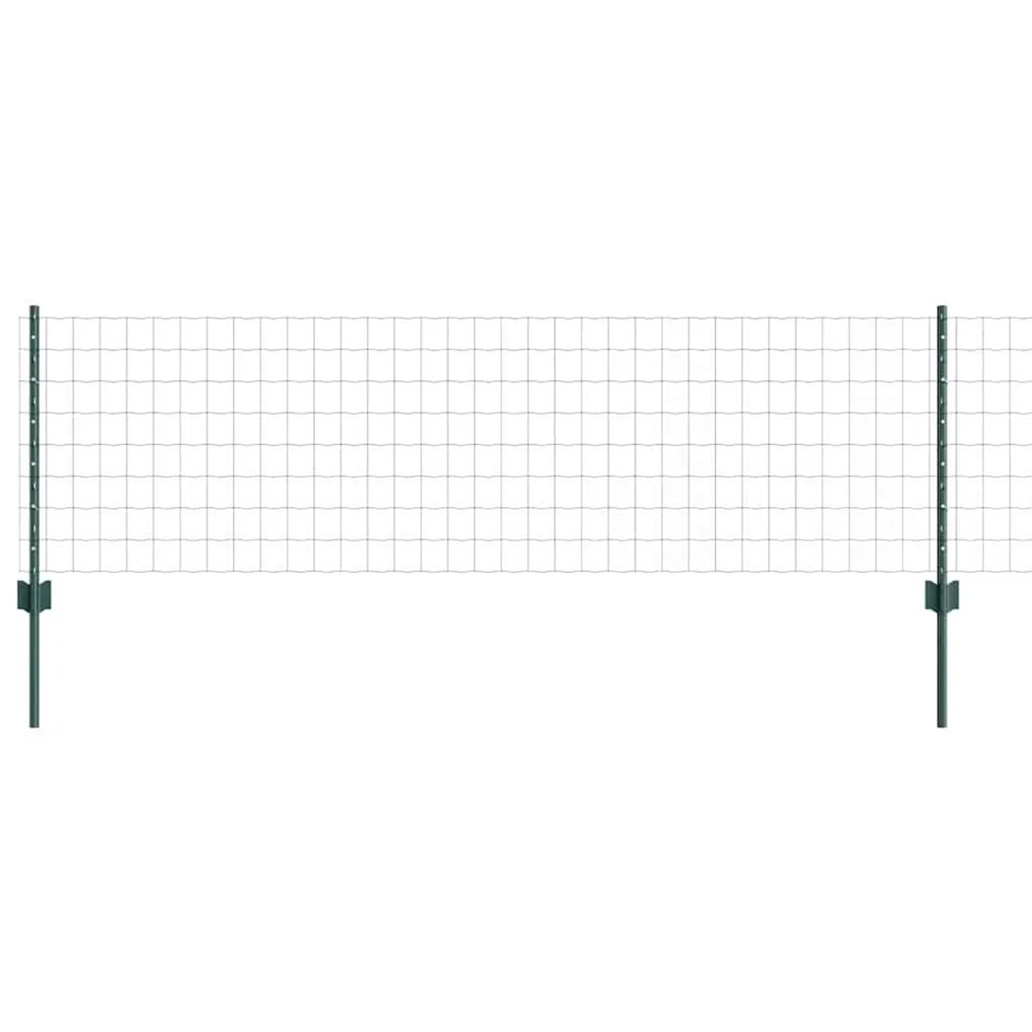 vidaXL Zaun mit Pfosten Grün 0,6 x 25 m Stahl und PVC 3336048
