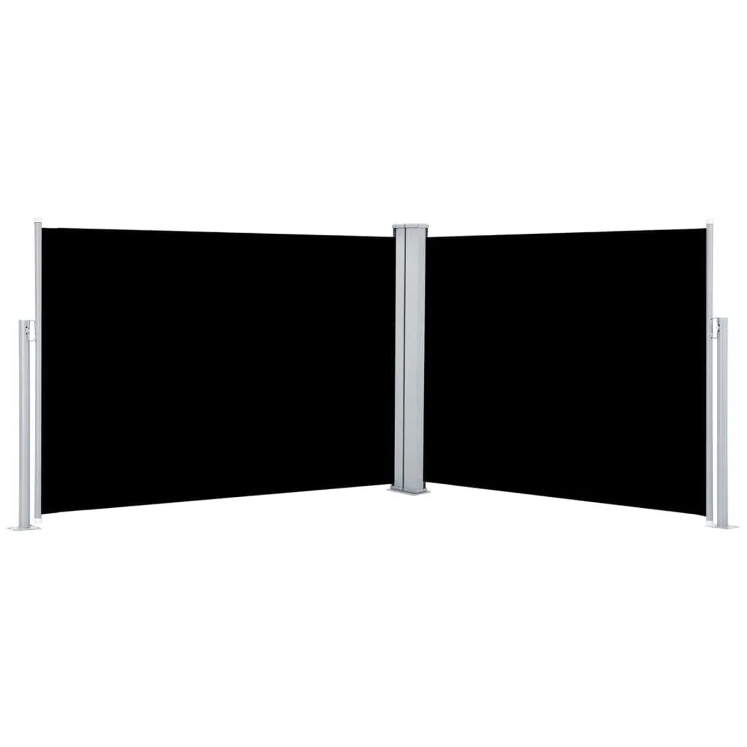 vidaXL Ausziehbare Seitenmarkise Schwarz 100 x 1000 cm 48472