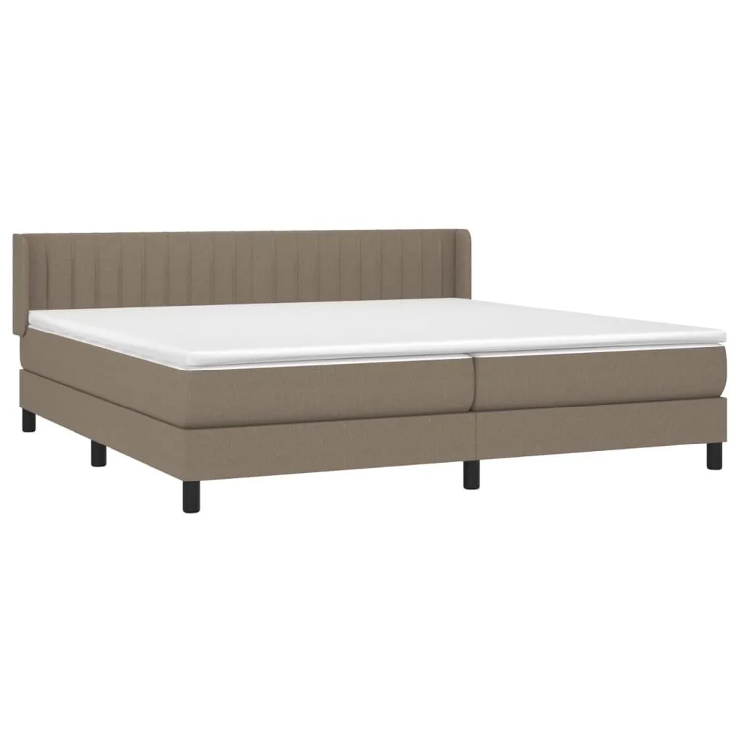 vidaXL Boxspringbett mit Matratze Taupe 200x200 cm Stoff 3129901 günstig online kaufen