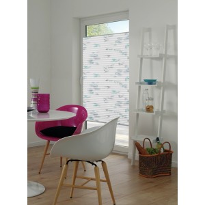 Gardinia Plissee Concept mit Zweig Dekor, 50x130 cm, blickdicht und lichtdurchlässig.