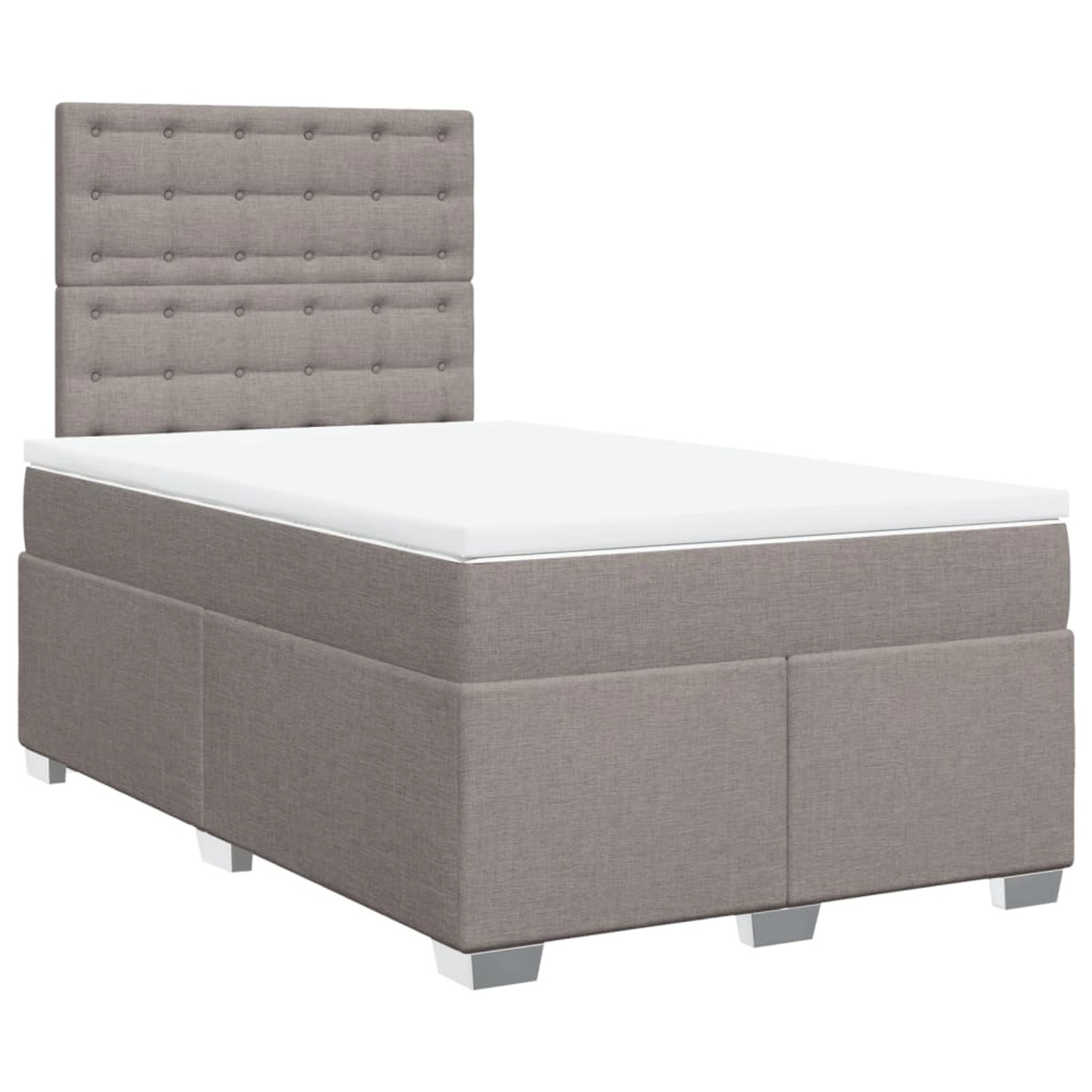 vidaXL Boxspringbett mit Matratze Taupe 120x200 cm Stoff2107500 günstig online kaufen